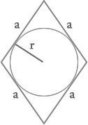 တစ်ဦး rhombus ၏ဧရိယာ